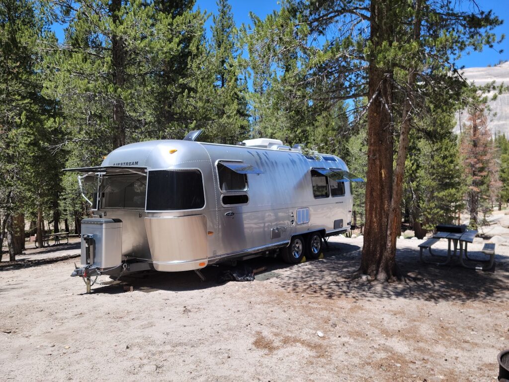 Pic of Airstream at Tuolumne Meadows